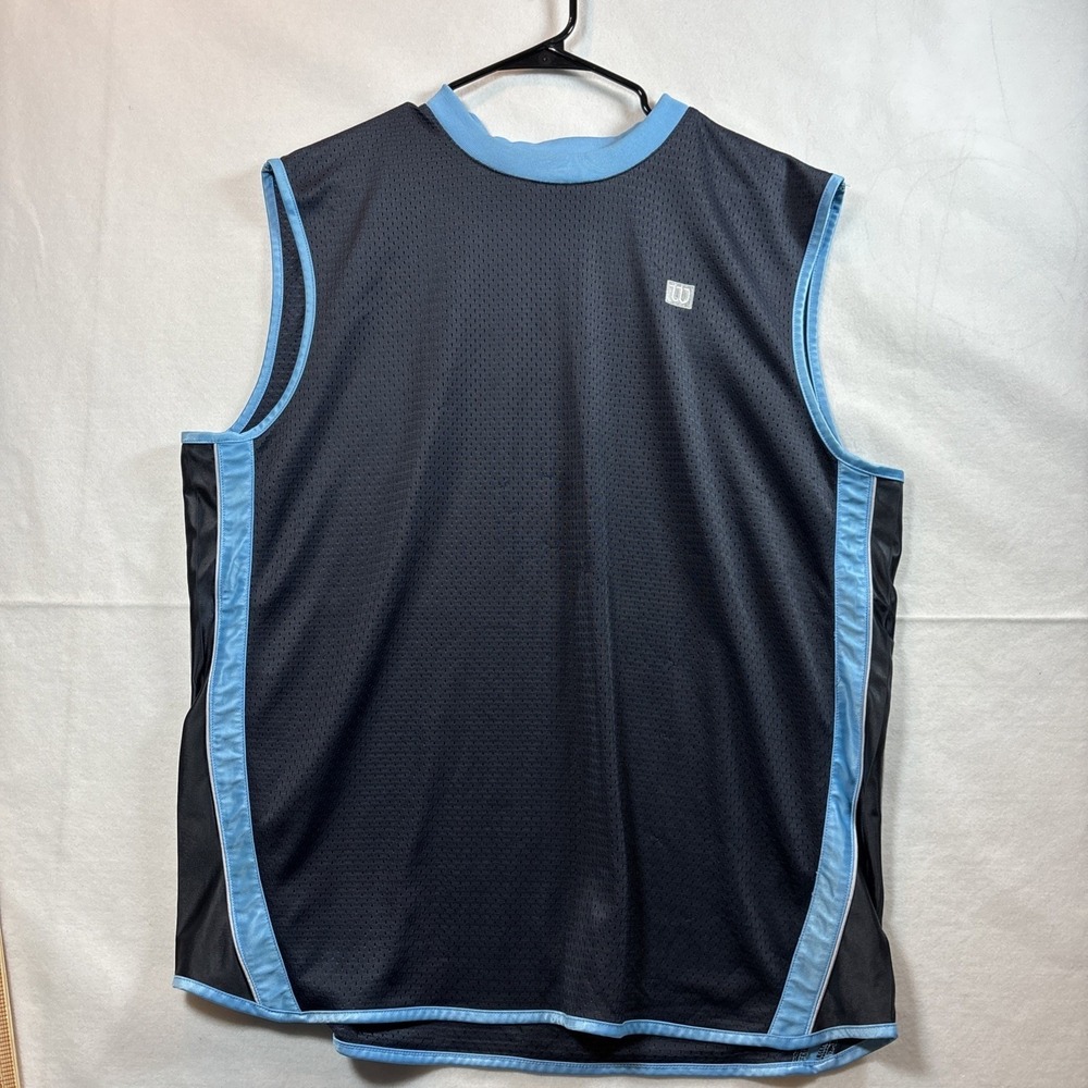 Wilson Black & Light Blue Sleeveless Basketball Jersey